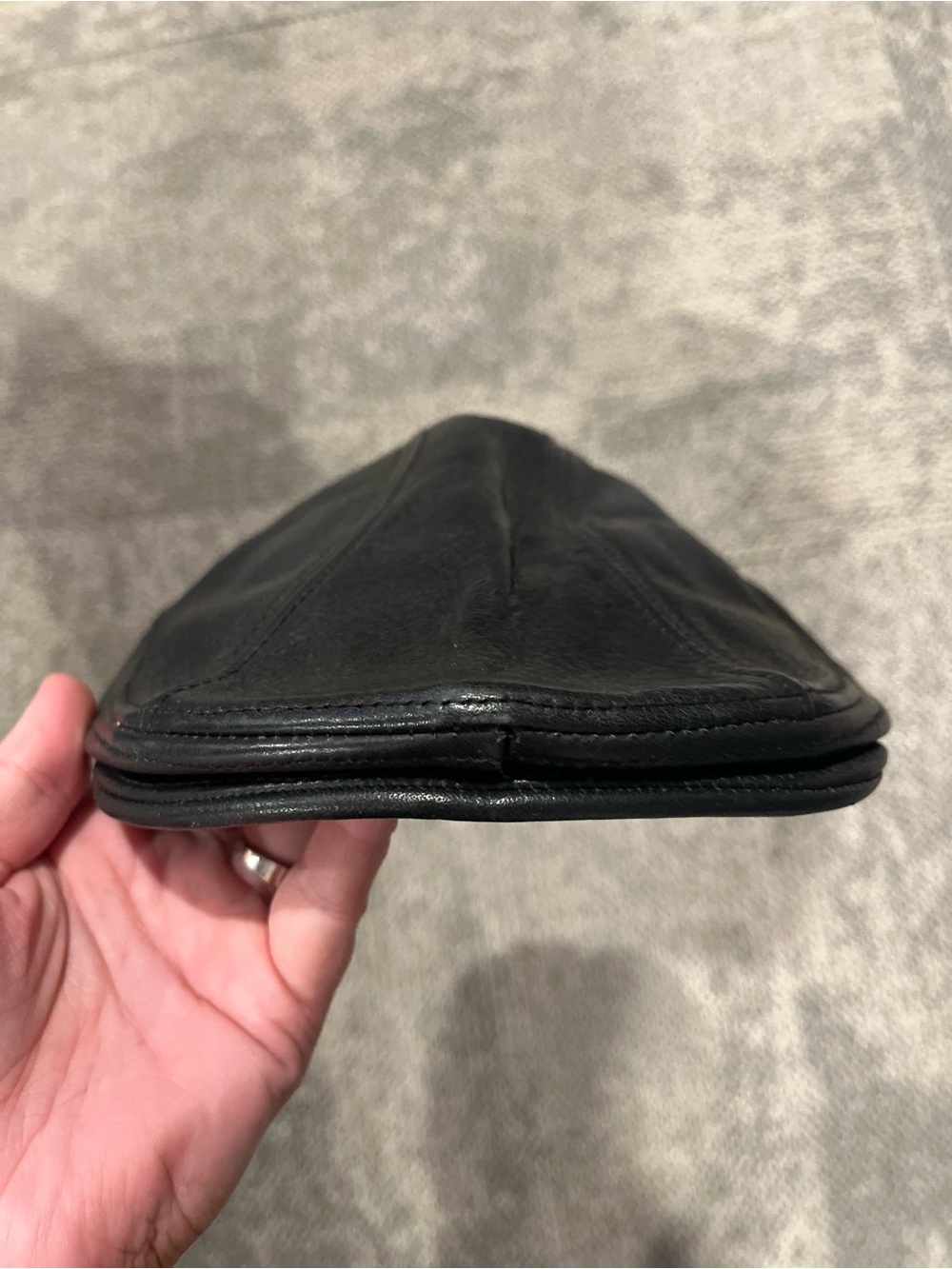 Men’s Hot Leather Motorcycle Biker Hat